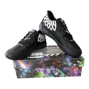 Puma x LaMelo Ball MB.01 Lo Size 12 Black Basketball Sneakers Shoes NIB